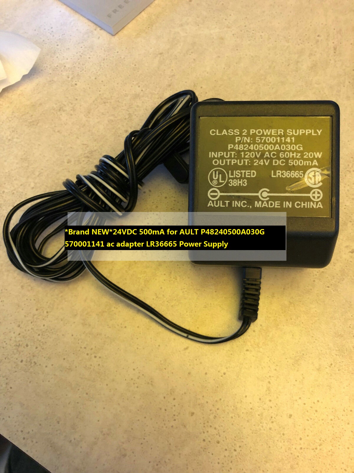 *Brand NEW*24VDC 500mA for AULT P48240500A030G 570001141 ac adapter LR36665 Power Supply